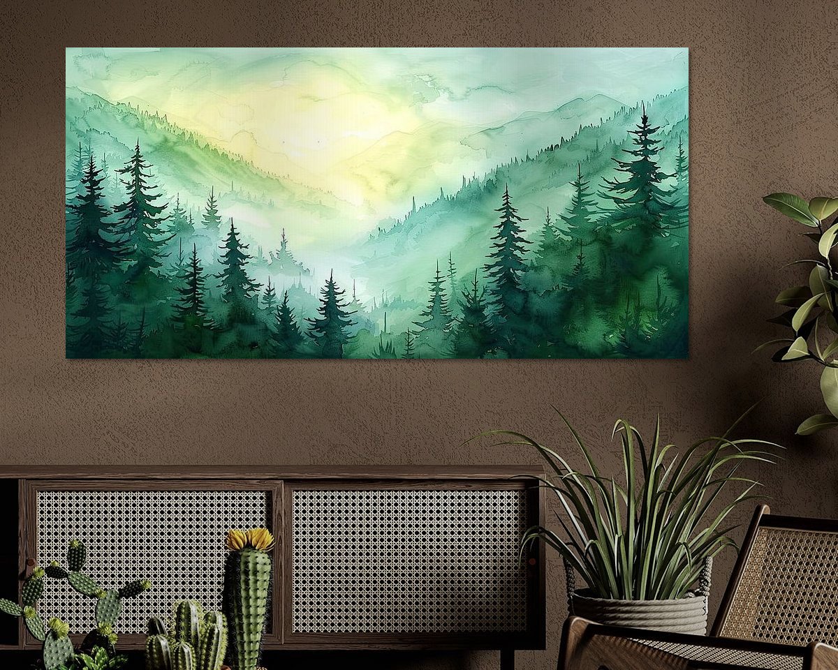 Voorbeeld van het werk in een kamer