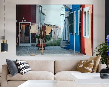 De straten van Burano, Venetië, Italië van Pitkovskiy Photography|ART