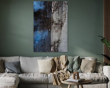 Duo bleu-gris œuvre d'art abstraite sur Walls by Wendy