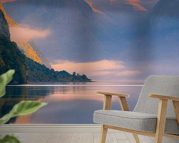 Panorama and sunrise in Aurlandsfjord by Henk Meijer Photography