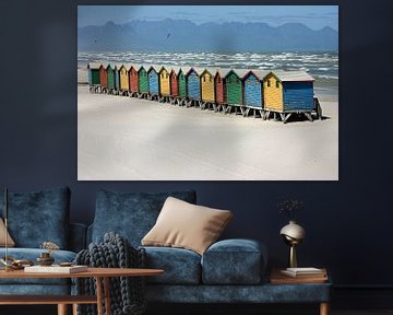 southafrica ... muizenberg beach huts III van Meleah Fotografie