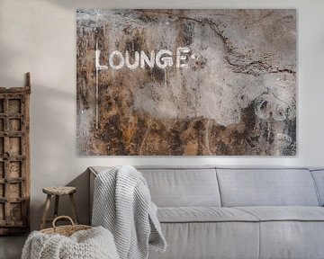 Lounge muur Abstract kunstwerk van Walls by Wendy