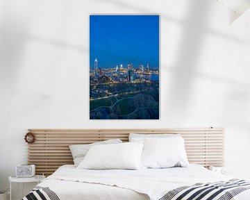 The skyline of Rotterdam from the Euromast Portrait stand by Patrick Oosterman