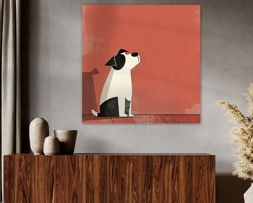 Dog Abstract | Canine Contemplation by Blikvanger Schilderijen