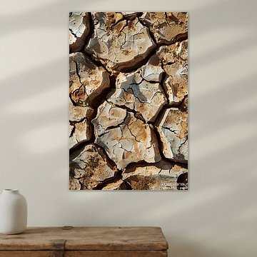 Rissige Erdoberfläche, Luftaufnahme