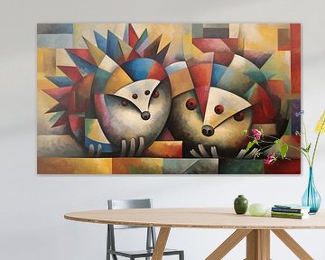 Abstract hedgehogs cubism panorama by TheXclusive Art