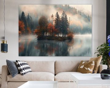 Reflet de l'automne dans l'eau