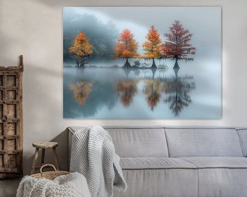 Miracle automnal lisse comme un miroir