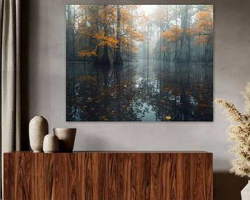 La magie de l'automne dans l'étang