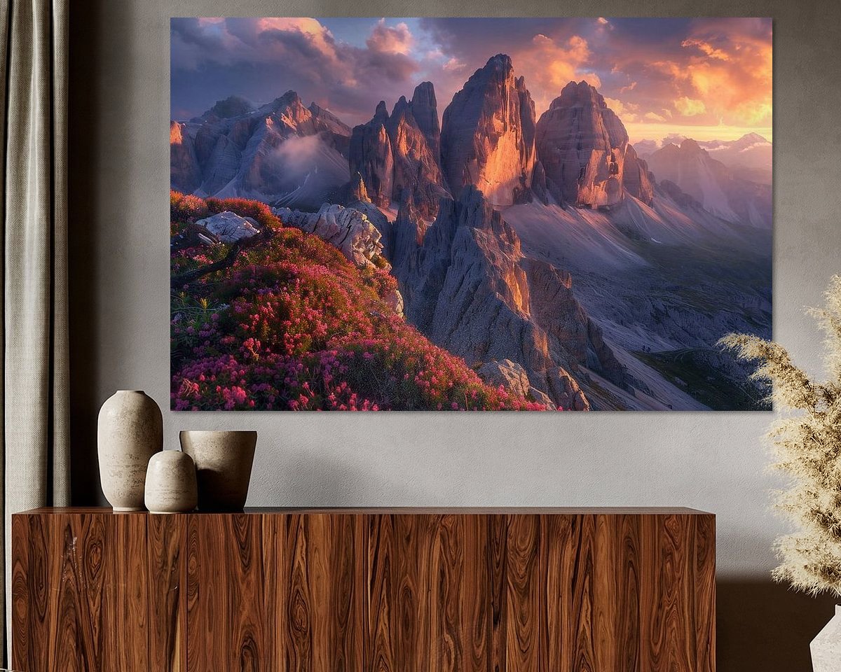 Voorbeeld van het werk in een kamer