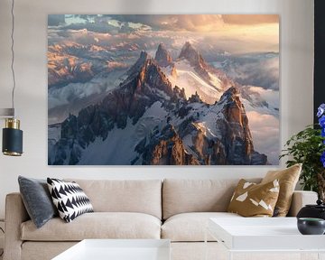 Kleurrijke pracht van de Dolomieten bij schemering van fernlichtsicht