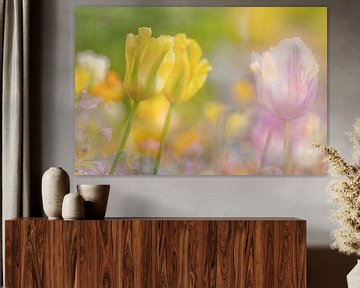 Kleurrijke tulpen kunst van Andy Luberti