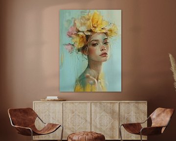 Flower girl in yellow by Carla Van Iersel