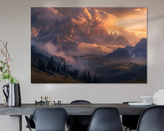 Voorbeeld van het werk in een kamer