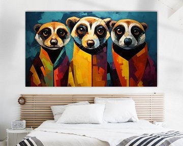 Abstrait suricate cubisme panorama sur TheXclusive Art