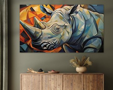 Panorama abstrait du rhinocéros sur TheXclusive Art