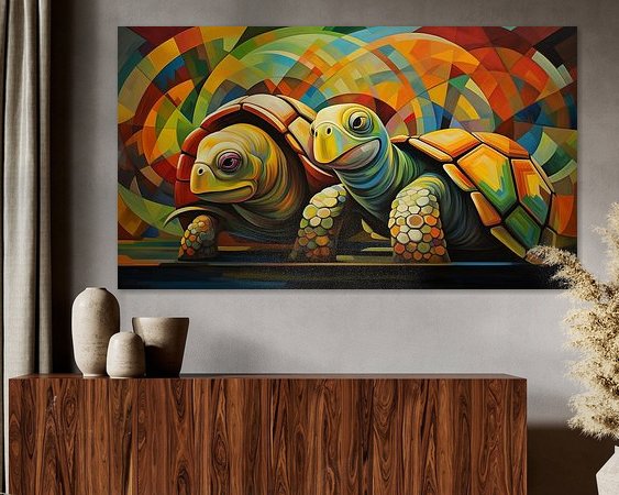 Voorbeeld van het werk in een kamer