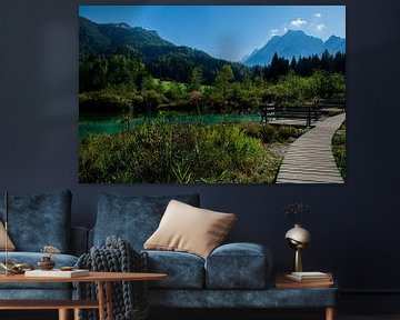 Prachtige serene natuur bij Lake Zelenci Slovenië van Yvonne Gardner