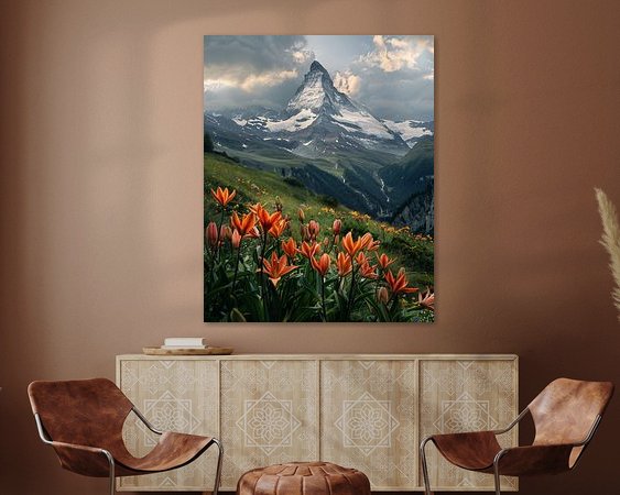 Voorbeeld van het werk in een kamer