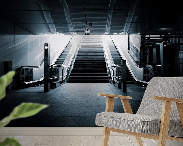 Sfeerimpressie behang: Metro van Thijs Schouten
