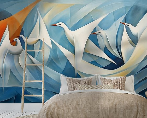 Voorbeeld van het werk in een kamer