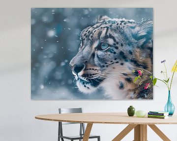 léopard des neiges sur PixelPrestige