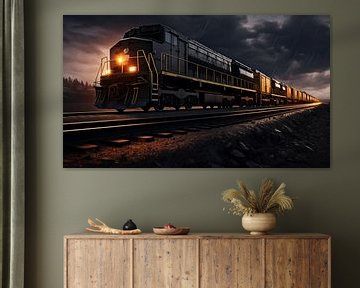 Panorama d'un train de marchandises sur TheXclusive Art