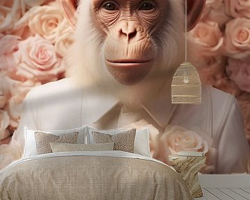 The monkey and the roses by haroulita