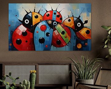 Lieveheersbeestje abstract panorama van TheXclusive Art