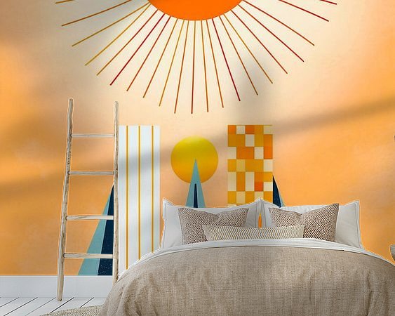 Voorbeeld van het werk in een kamer