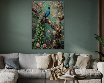 Peacock painting by Thea