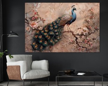 Graceful peacock painting by Thea