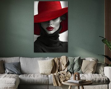 femme avec chapeau sur Egon Zitter