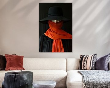 femme avec chapeau et écharpe sur Egon Zitter