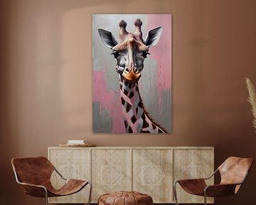 Die denkende Giraffe in der modernen Kunst von De Muurdecoratie