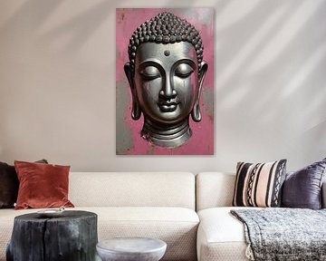 Tränen der Erleuchtung - Buddha Modernes Kunstwerk von De Muurdecoratie