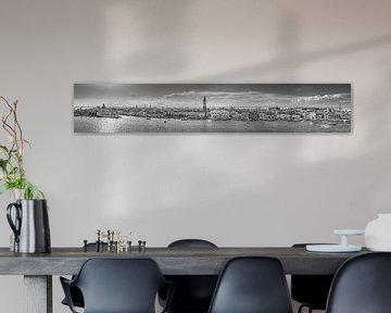 XXL panorama of the city of Venice in Italy in black and white by Manfred Voss, Schwarz-weiss Fotografie