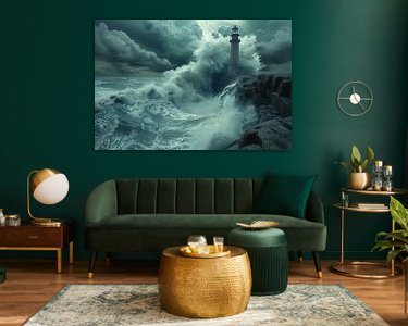 Voorbeeld van het werk in een kamer