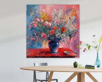 Field of flowers Impressionism by Wonderful Art