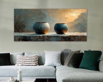 Stilleven Aardetinten | Rustic Orb Harmony van Kunst Kriebels