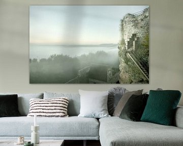 Ruins with a view in the Vosges mountains by Jos van den Berg