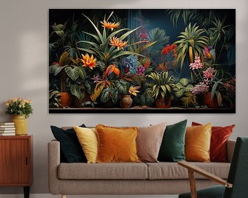 Plant art wallpaper with many different plant species by Animaflora PicsStock