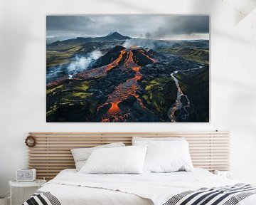 Luchtig vulkaanlandschap: ongetemde natuur van fernlichtsicht