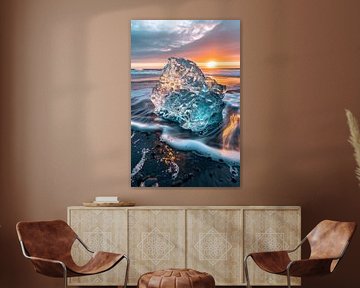 Dramatique ligne de côte en robe de soirée