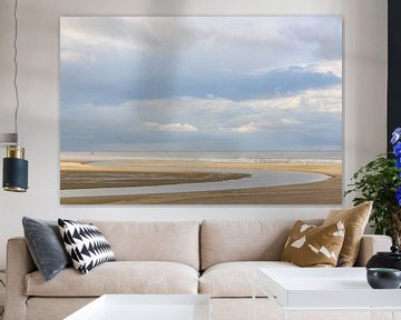 Vallée de Slufter sur la plage de Texel dans la région néerlandaise de Waddensea sur Sjoerd van der Wal Photographie