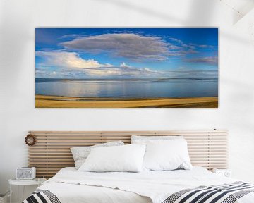 Vue sur l'île des Wadden Vlieland depuis la pointe nord de Texel sur Sjoerd van der Wal Photographie