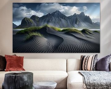 Les falaises d'Islande sous la tempête