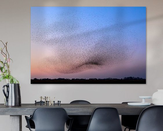 Voorbeeld van het werk in een kamer