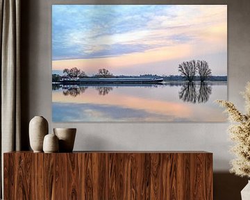 IJssel river flooding with high water levels on the floodplains by Sjoerd van der Wal Photography