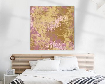 Modern abstract art. Pastel color study no. 5. Gold and purple by Dina Dankers